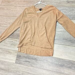 J. Crew Light Brown V-Neck Sweater
